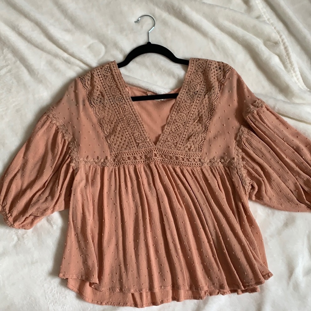 Peach blouse